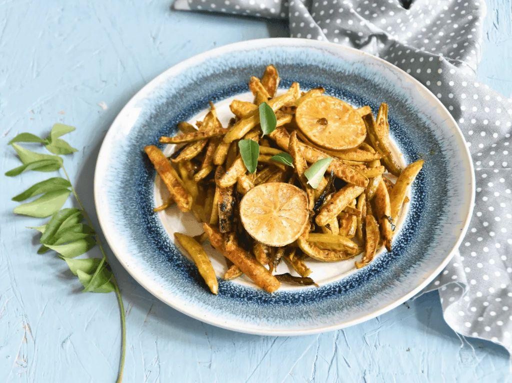 Roasted Tindora with Lemon and Black Pepper