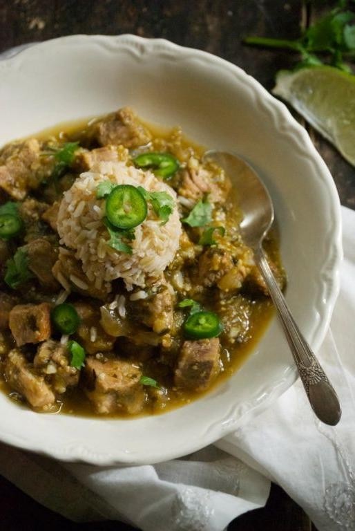 Roasted Tomatillo and Pork Stew