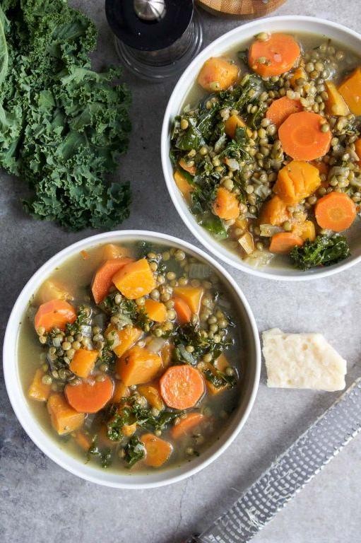Roasted Vegetable and Lentil Soup