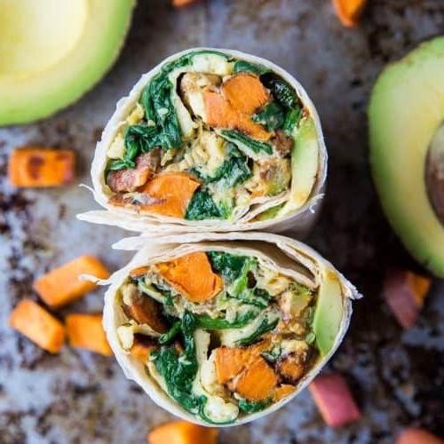 Roasted Veggie and Avocado Burritos