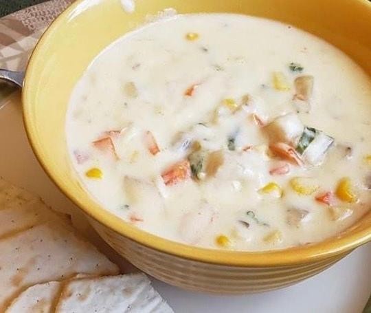 Rockfish Chowder with Corn and Potatoes
