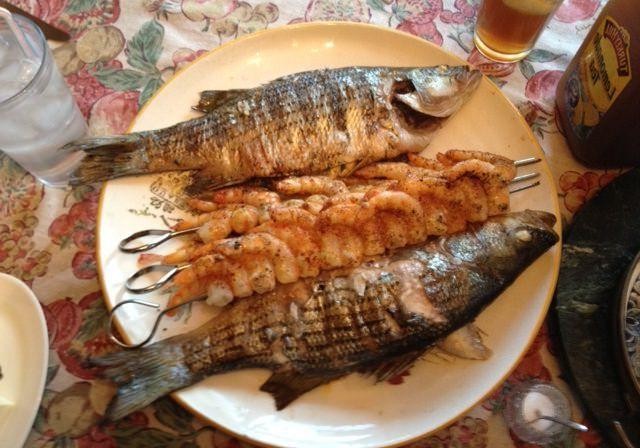 Rockfish and Shrimp Skewers
