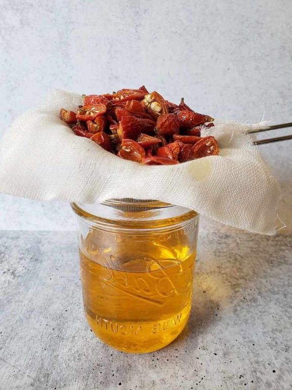 Rose Hip Infused Olive Oil for Salads