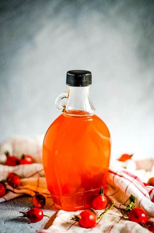 Rose Hip Syrup for Pancakes and Desserts