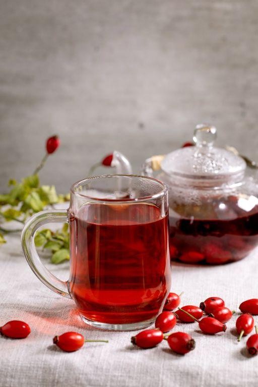 Rose Hip Tea with Honey and Cinnamon