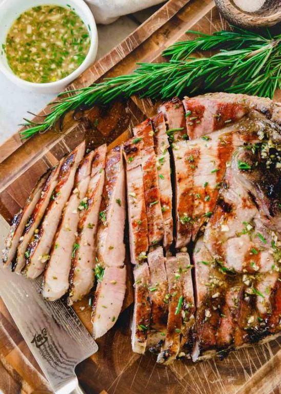 Rosemary Balsamic Grilled Ham Steak