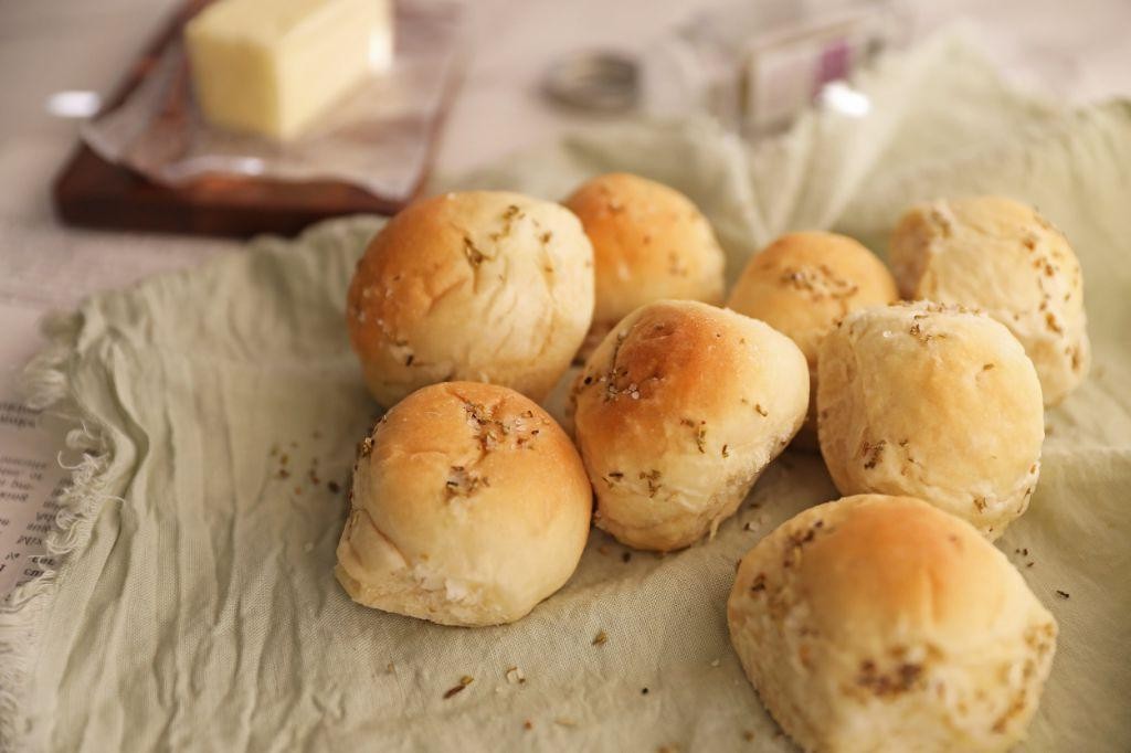 Rosemary and Sea Salt Rhodes Rolls