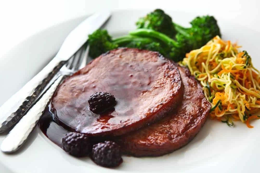 Rum Glazed Grilled Ham Steak
