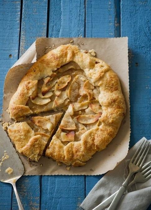 Rustic Apple Galette with Brown Butter Glaze