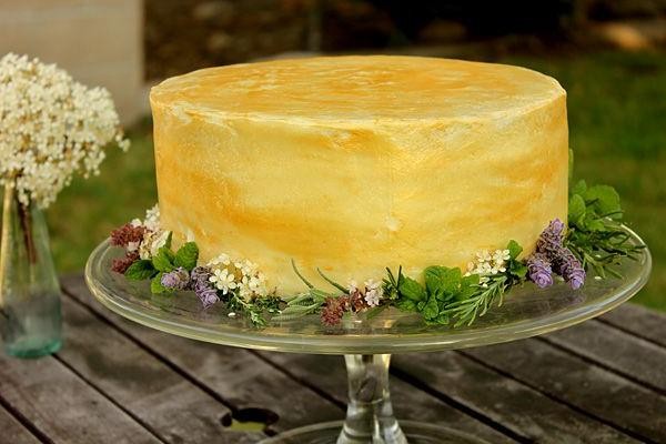 Saffron Rosewater Cardamom Cake