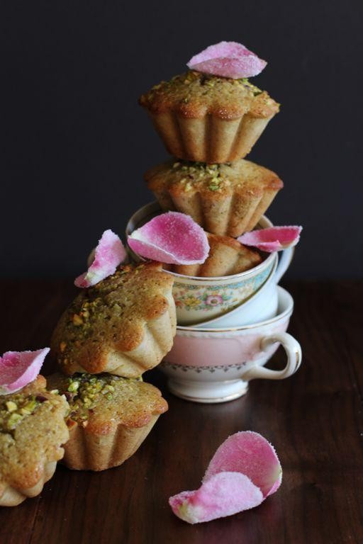 Saffron and Pistachio Financiers