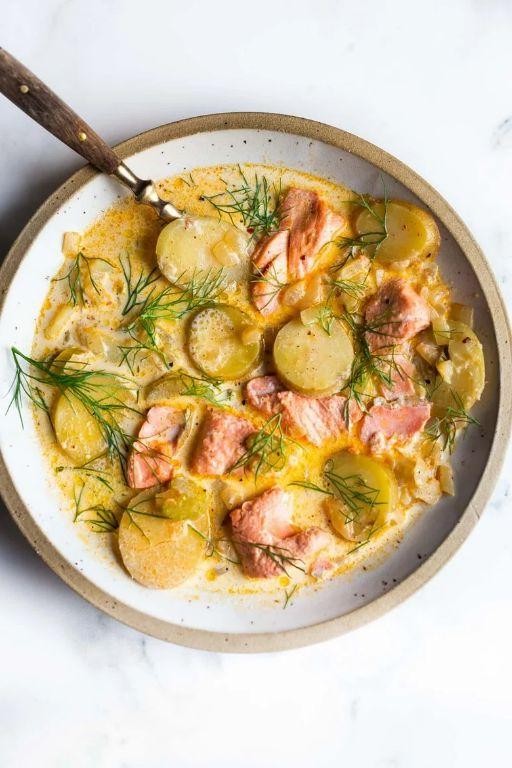 Salmon and Coconut Milk Chowder