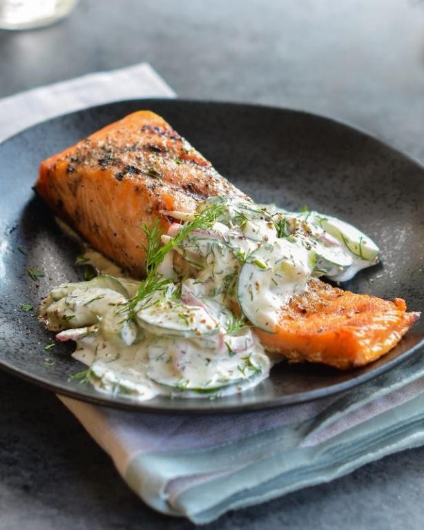 Salmon and Cucumber Dill Salad