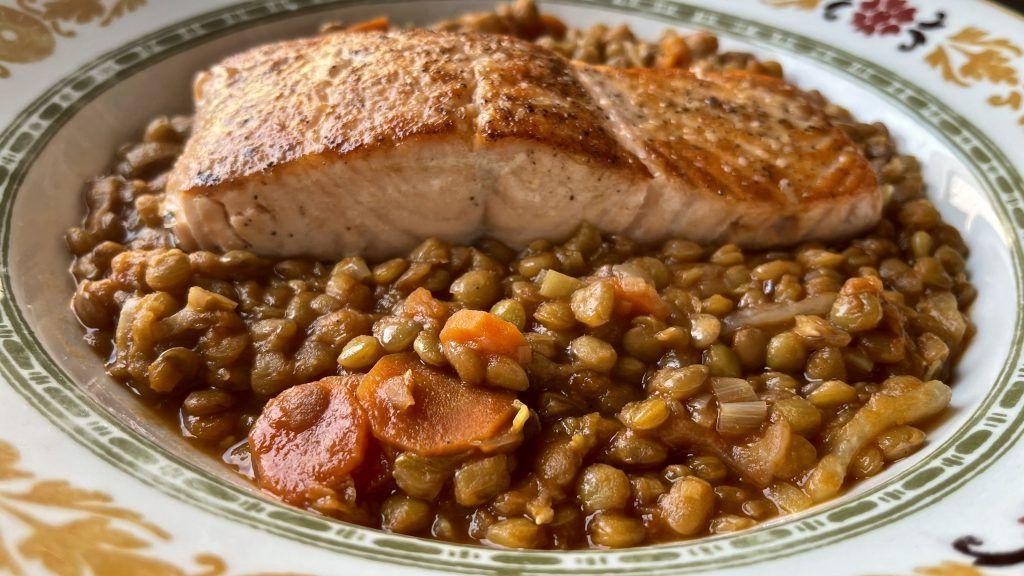 Salmon and Lentil Stew