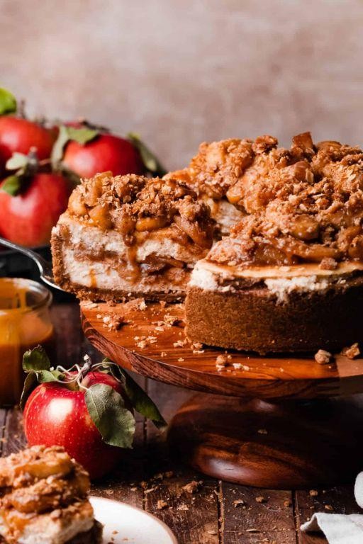 Salted Caramel Apple Cheesecake