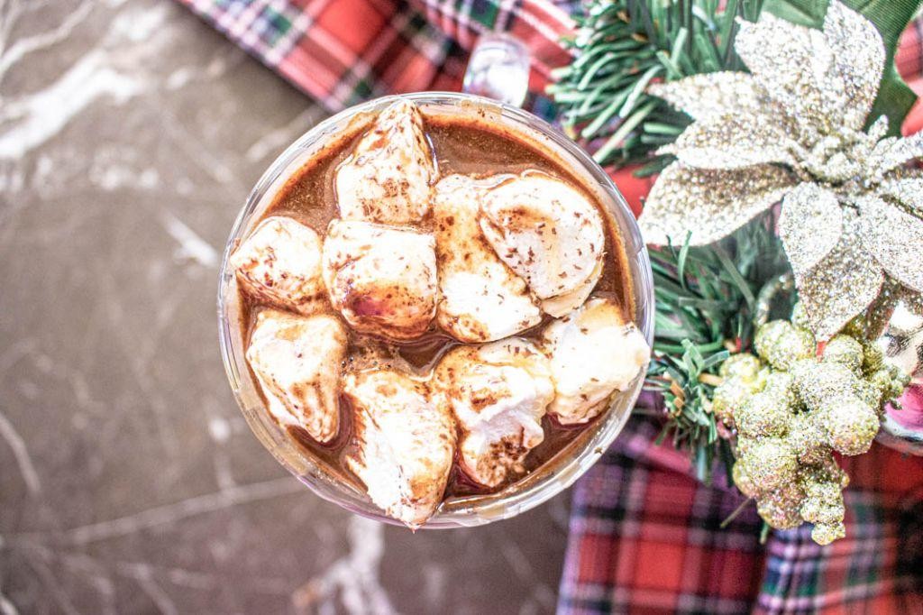 Salted Caramel Hot Chocolate with Cinnamon