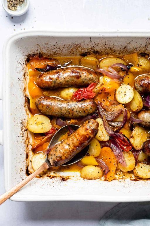 Sausage and Potato Tray Bake