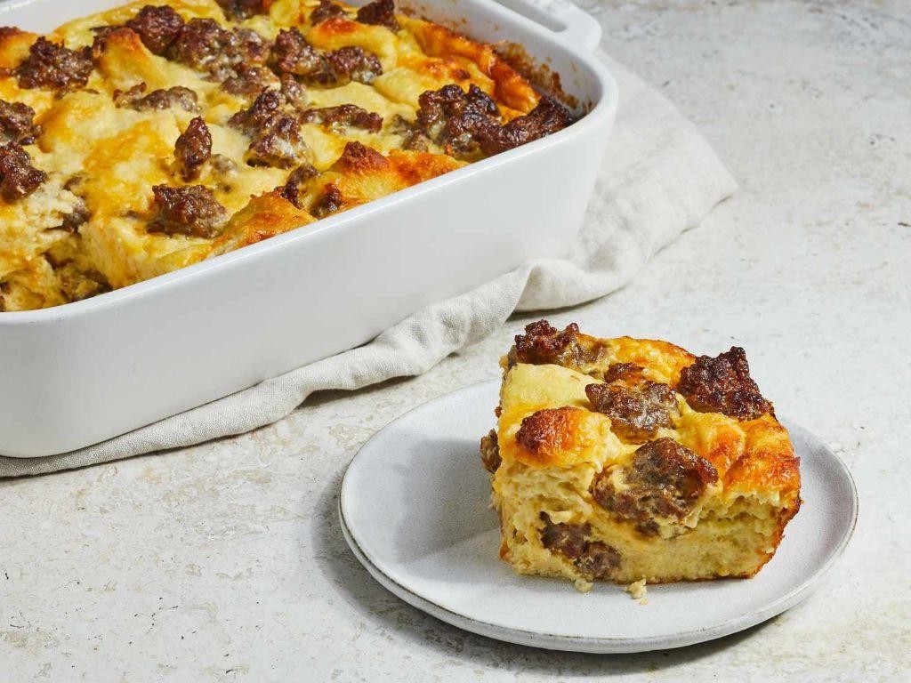 Savory Breakfast Casserole with Sausage and Cheese