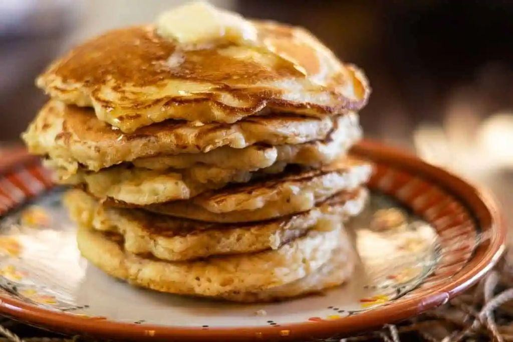 Savory Pancakes with Maple Syrup and Sausage