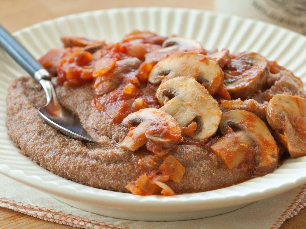 Savory Teff Polenta with Mushrooms