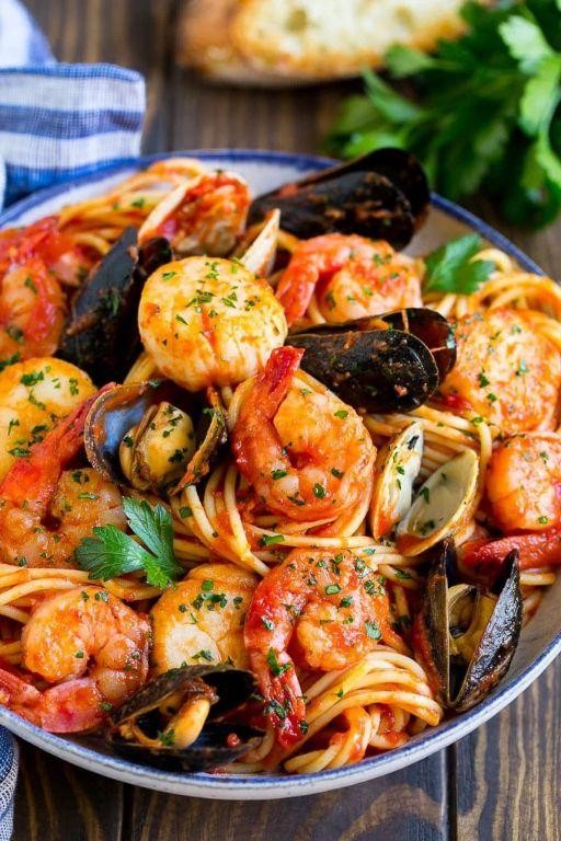 Seafood Bolognese with Linguine