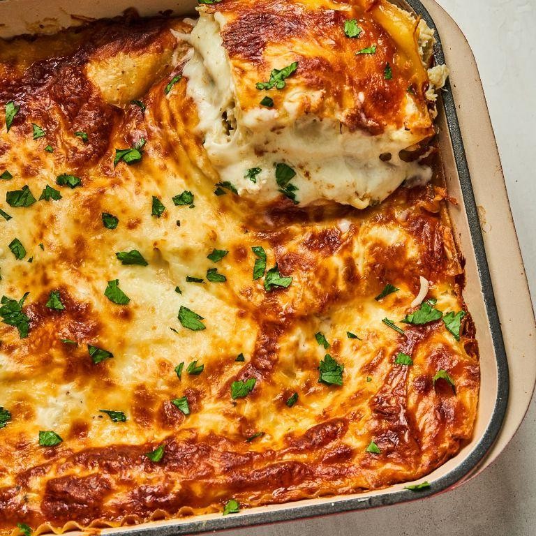 Seafood Lasagna Casserole with Shrimp and Crab