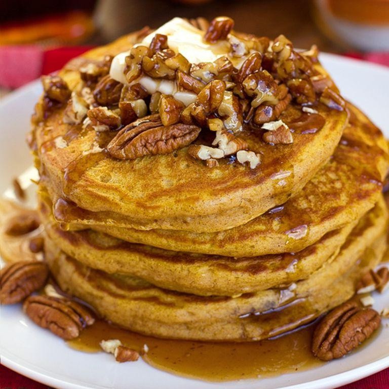 Seminole Pumpkin Pancakes with Maple Syrup