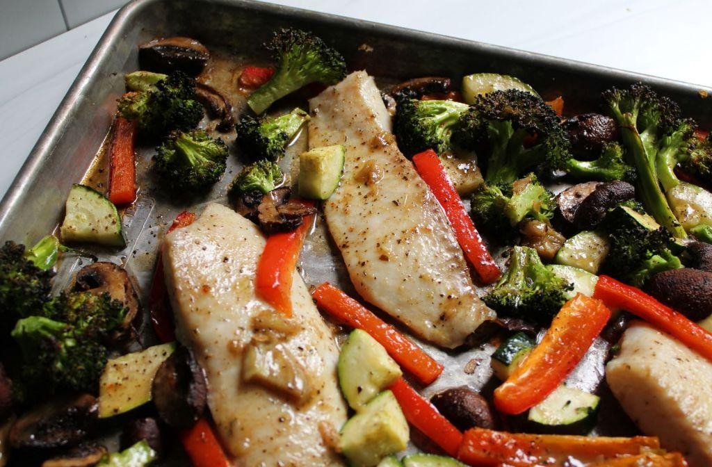 Sheet Pan Lemon Garlic Tilapia with Broccoli