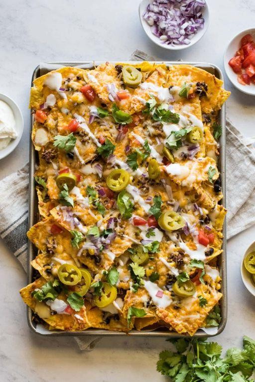 Sheet Pan Nachos with All the Toppings