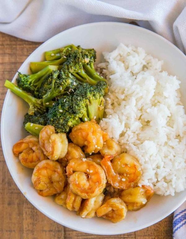 Shrimp and Broccoli Stir-Fry with Ginger Rice