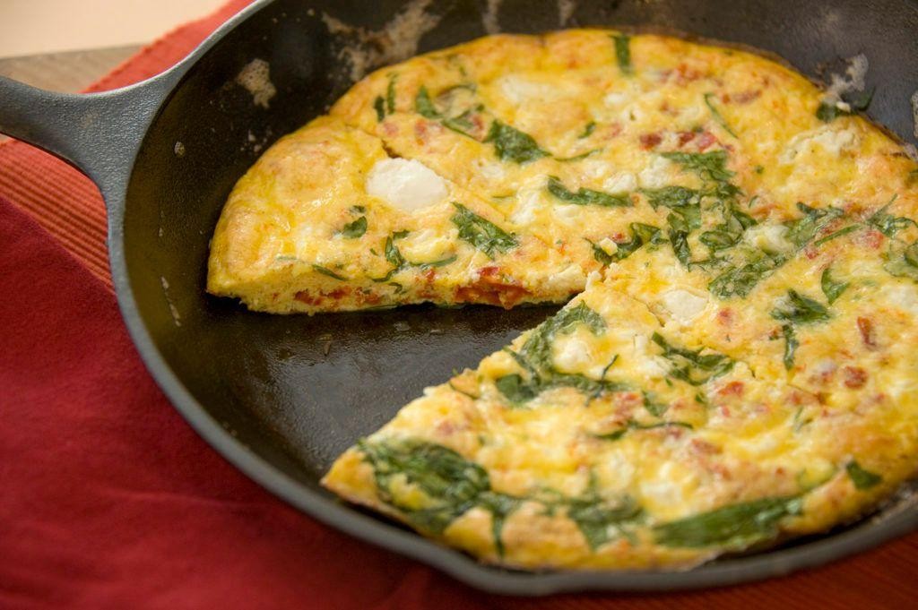 Shrimp and Spinach Frittata