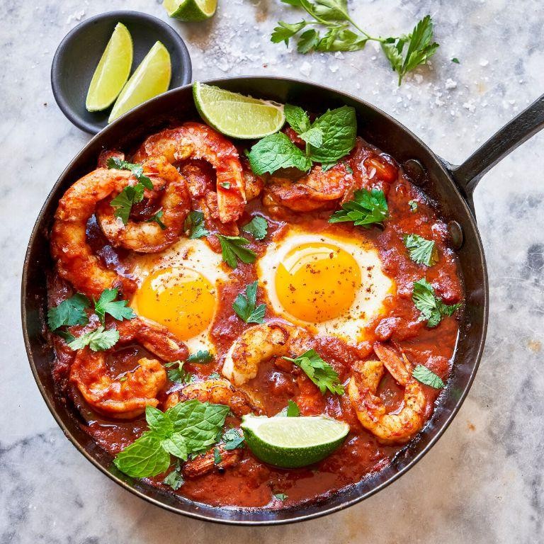 Shrimp and Tomato Shakshuka