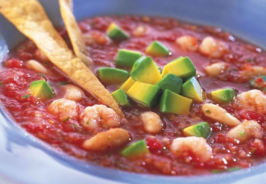 Shrimp and White Bean Gazpacho