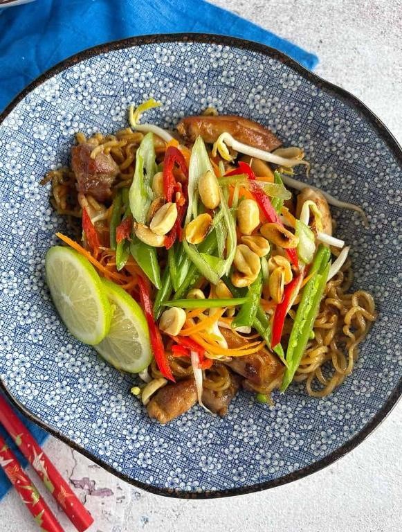 Singapore-Style Noodles with Chicken Satay