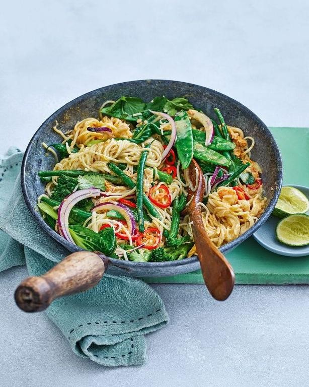 Singapore-Style Noodles with Crab Meat