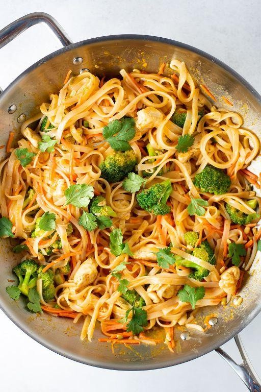 Singapore-Style Noodles with Curry Powder and Coconut Milk