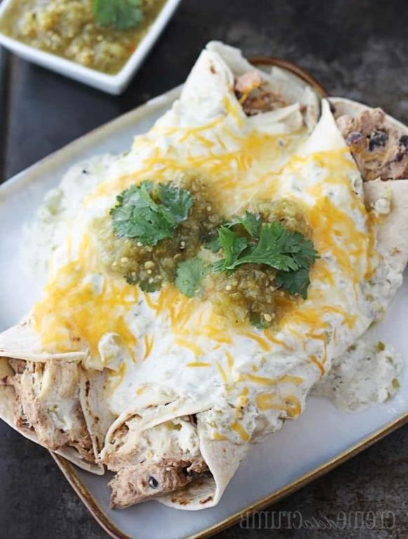 Slow Cooker Cream Cheese Chicken Enchiladas