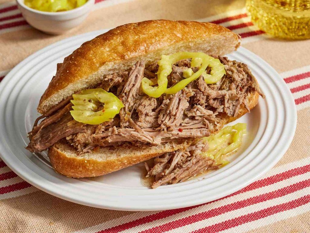 Slow Cooker Italian Beef Sandwiches
