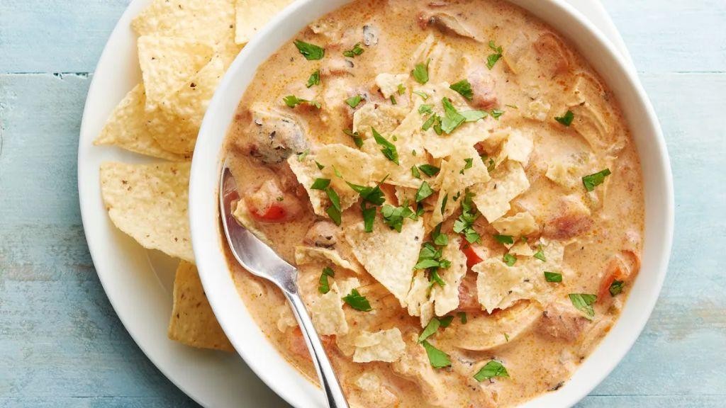 Slow Cooker King Ranch Chicken Soup