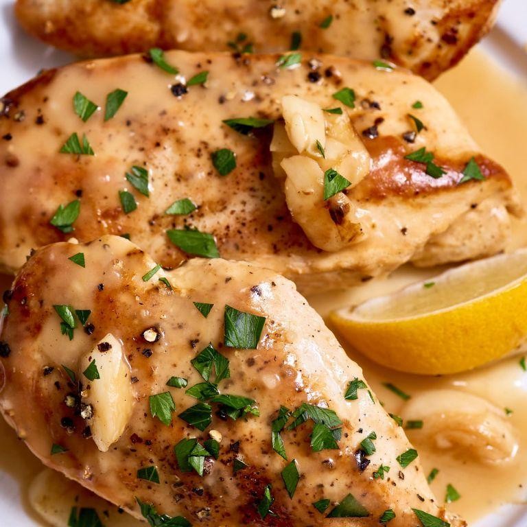 Slow Cooker Lemon Garlic Chicken