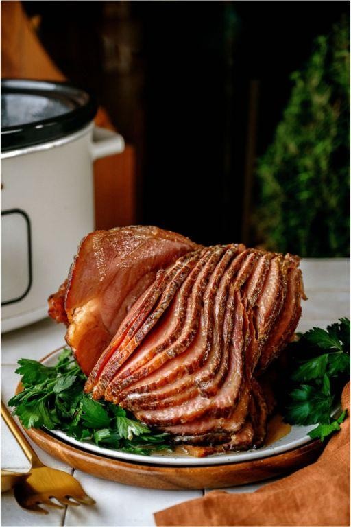 Slow Cooker Maple Glazed Ham