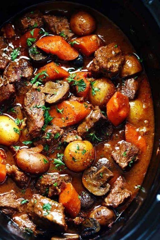 Slow-Cooked Beef Bourguignon