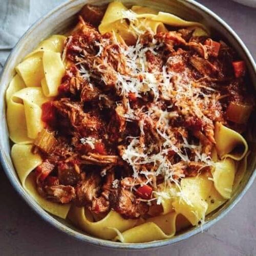 Slow-Cooked Italian Pork Ragu with Pappardelle