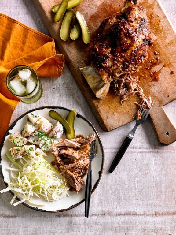 Smoked Lamb Shoulder with Honey Mustard Glaze