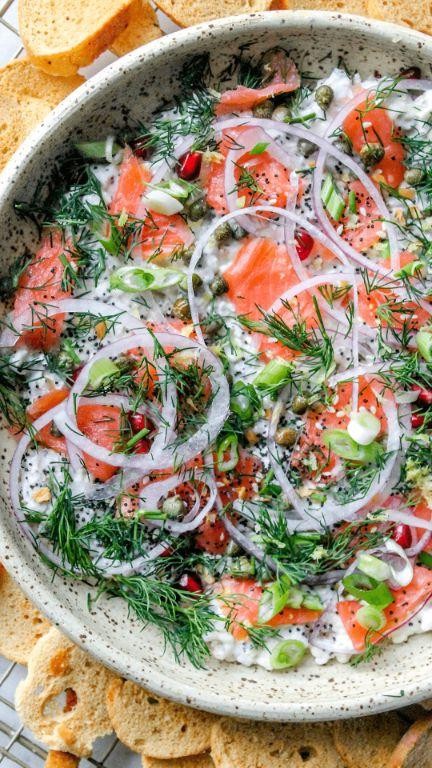 Smoked Salmon and Dill Cottage Cheese Dip