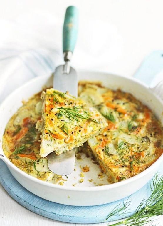 Smoked Salmon and Dill Frittata
