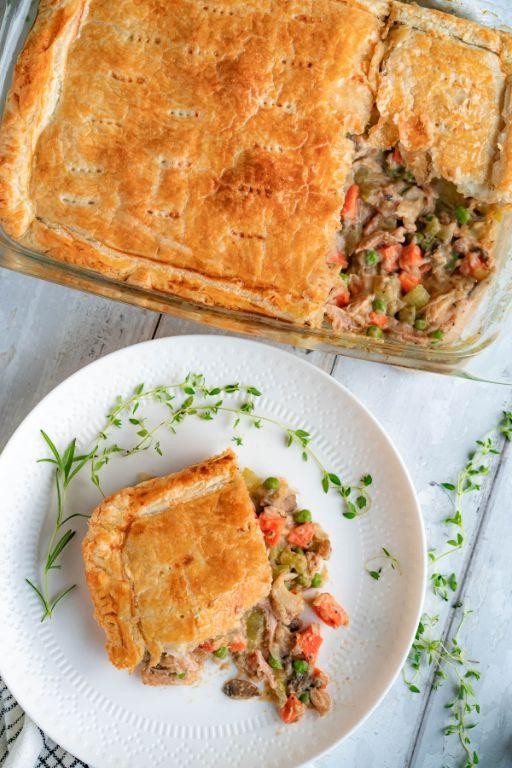 Smoked Turkey Pot Pie with Flaky Crust