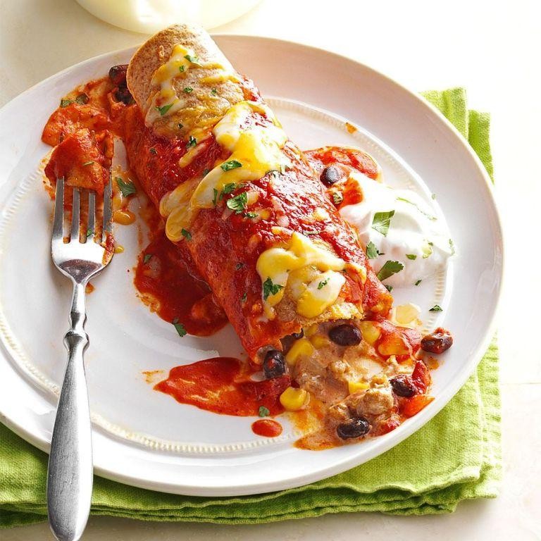 Smoked Turkey and Black Bean Enchiladas