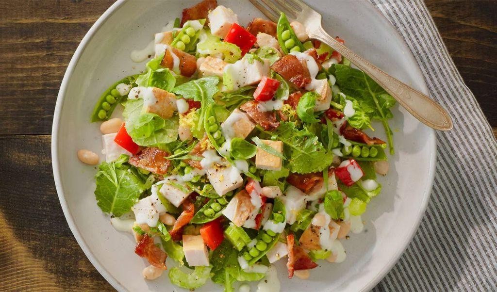 Smoked Turkey and Kale Caesar Salad
