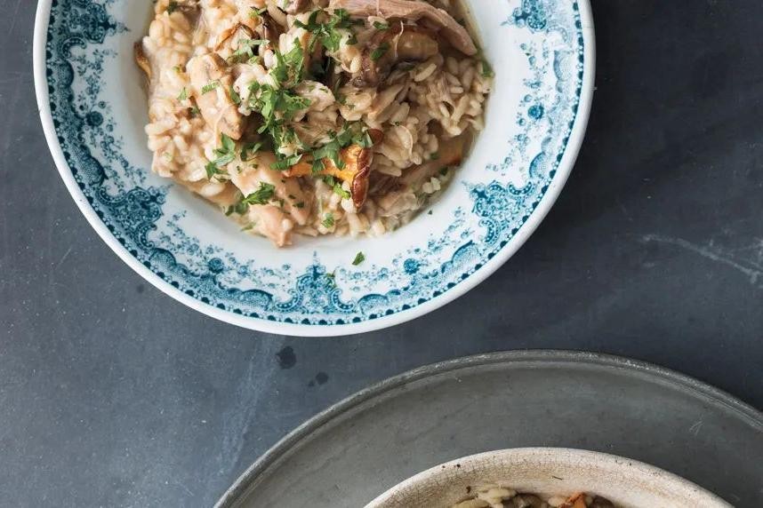 Smoked Turkey and Mushroom Risotto